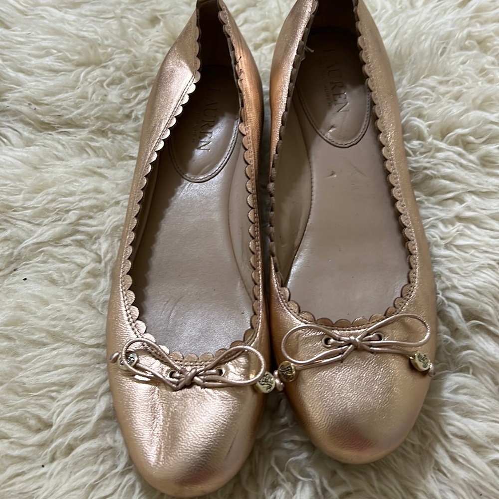 Womens Lauren Ralph Lauren Glennie Ballet Flats, Pink, 8 US